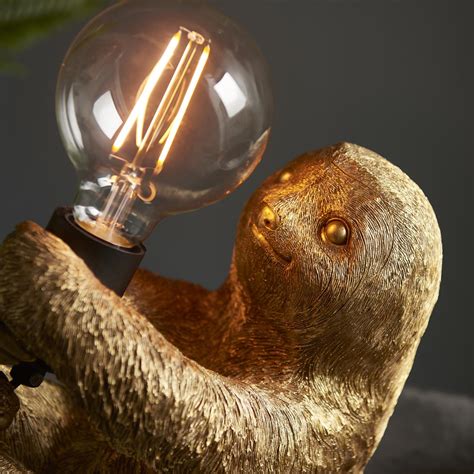 gold sloth lamp